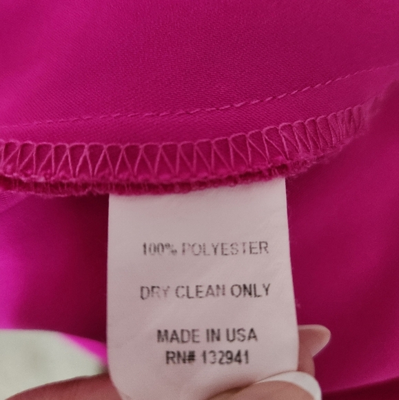 Amanda Uprichard | Mandy Strapless Side Slit Midi Dress in Hot Pink - Size S - Picture 11 of 11